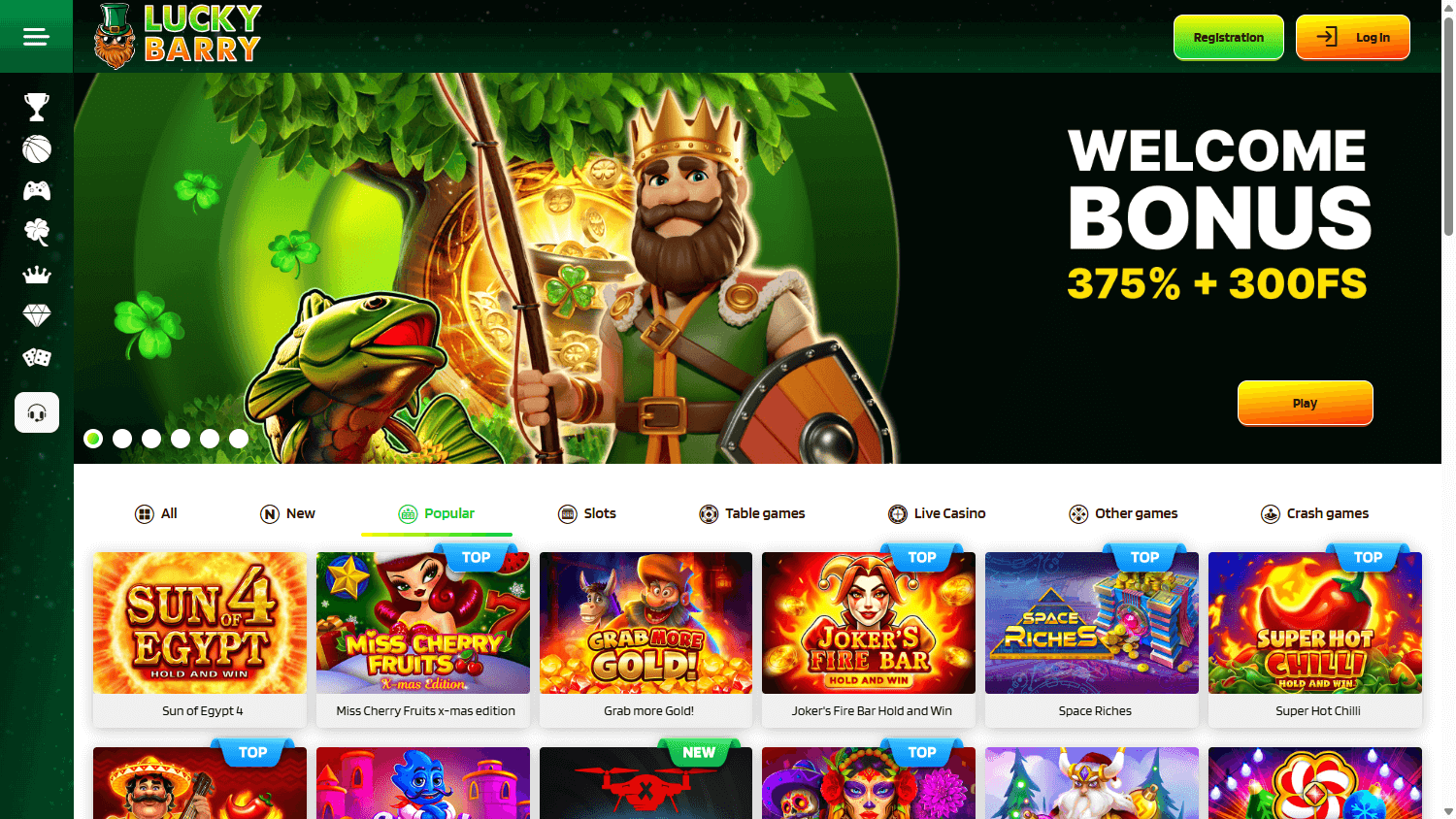 Lucky Barry Casino Desktop screenshot
